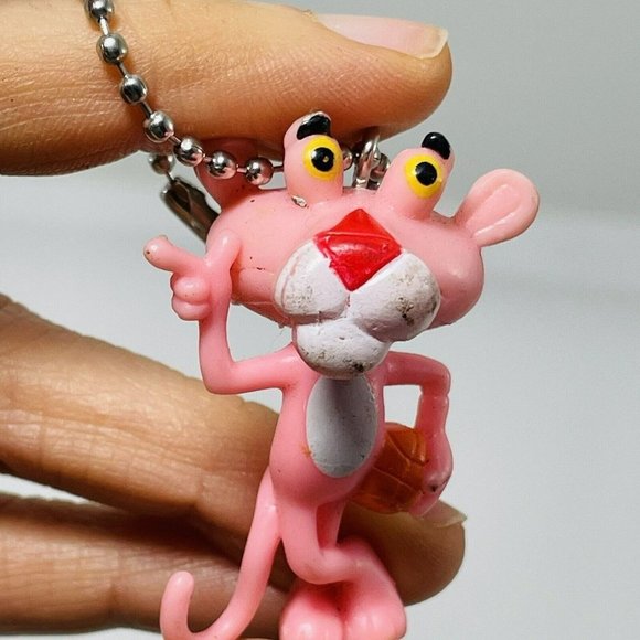 Pink Panther Figure Keychain Basketball Player Chain Keyring Ball Hangtag Hang - Picture 6 of 9